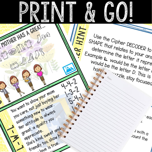 Escape Room for Kids - Printable Party Game – Mother's Day Escape Room Kit