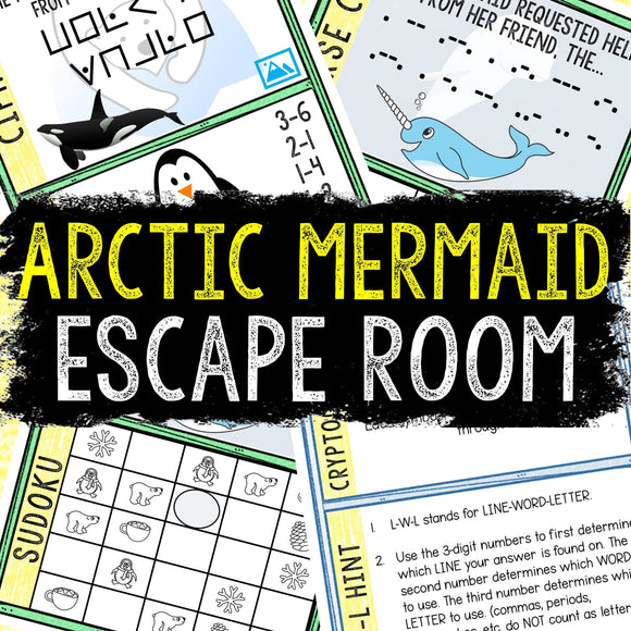 Escape Room for Kids - Printable Party Game – Arctic Mermaid Escape Room Kit