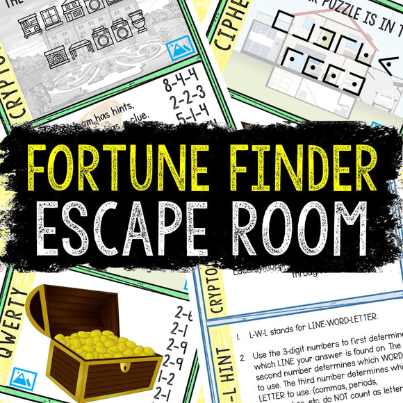 Escape Room for Kids - Printable Party Game – Fortune Finder Escape Room Kit