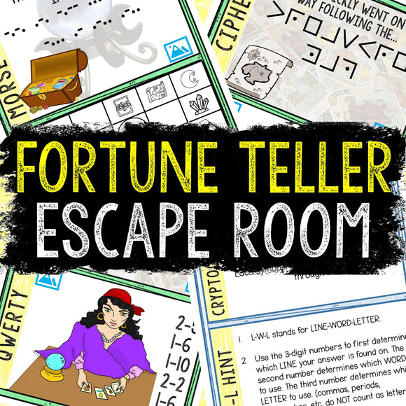 Escape Room for Kids - Printable Party Game – Fortune Teller Escape Room Kit