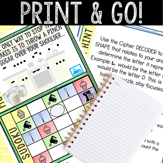 Escape Room for Kids - Printable Party Game – Flying Cupcakes Escape Room Kit