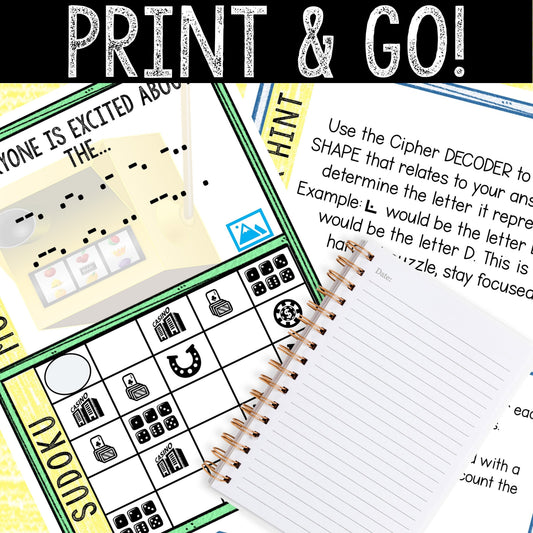 Escape Room for Kids - Printable Party Game – The Casino Escape Room Kit