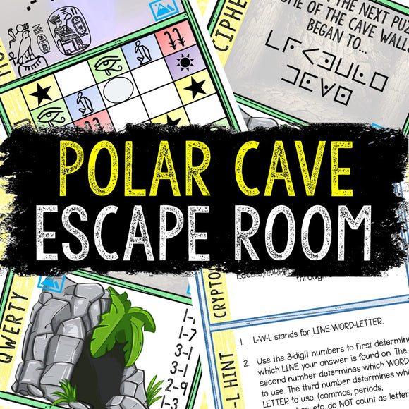 Escape Room for Kids - Printable Party Game – Polar Cave Escape Room Kit