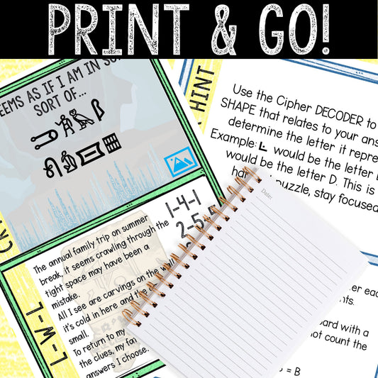 Escape Room for Kids - Printable Party Game – Polar Cave Escape Room Kit