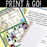 Escape Room for Kids - Printable Party Game – Hiking Trip Escape Room Kit