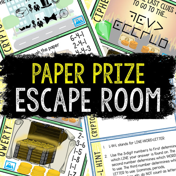 Escape Room for Kids - Printable Party Game – Paper Prize Escape Room Kit