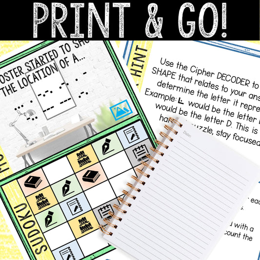 Escape Room for Kids - Printable Party Game – Percy's Quest Escape Room Kit