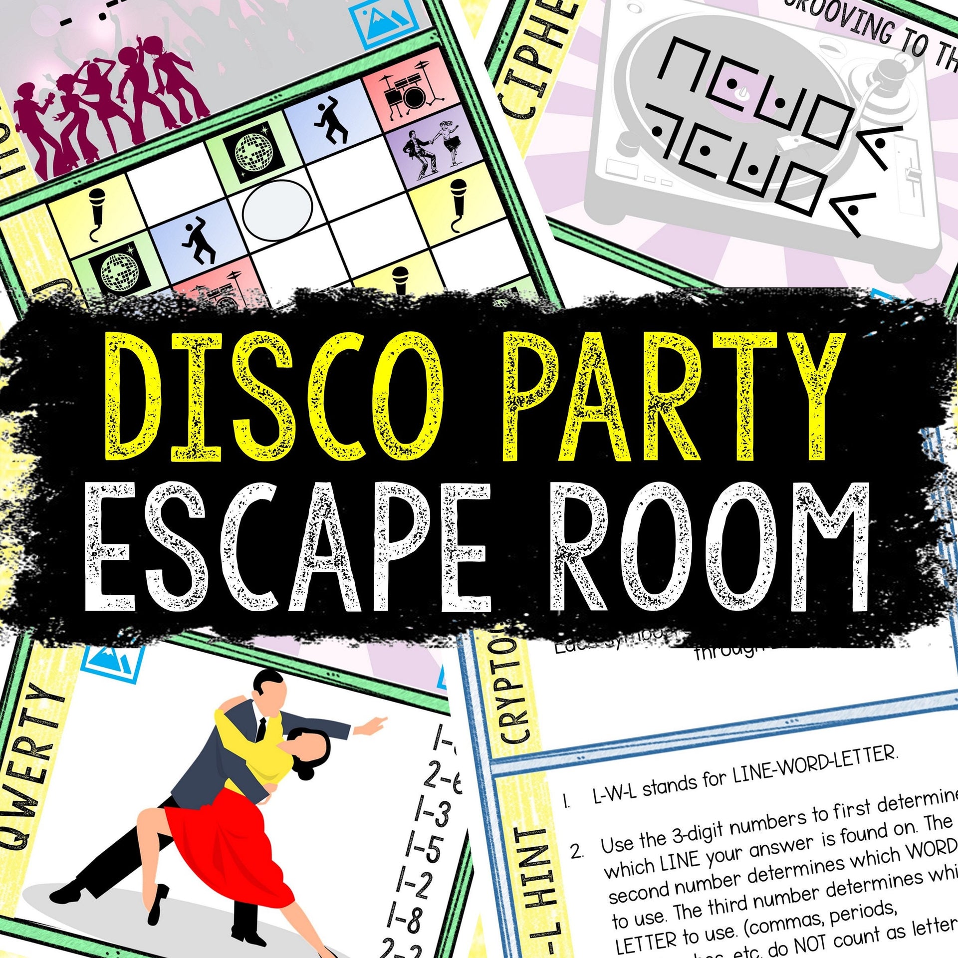 Escape Room for Kids - Printable Party Game – Disco Party