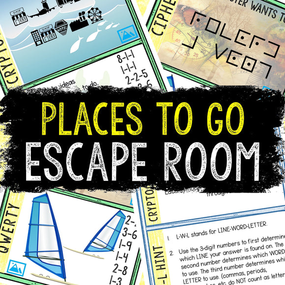 Escape Room for Kids - Printable Party Game – Places To Go Escape Room Kit