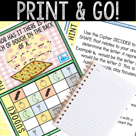 Escape Room for Kids - Printable Party Game – Pizza Pizzaz Escape Room Kit