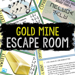 Escape Room for Kids - Printable Party Game – Gold Mine Escape Room Kit