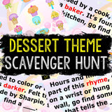 Dessert Theme Virtual Scavenger Hunt for Kids - Digital Party Game
