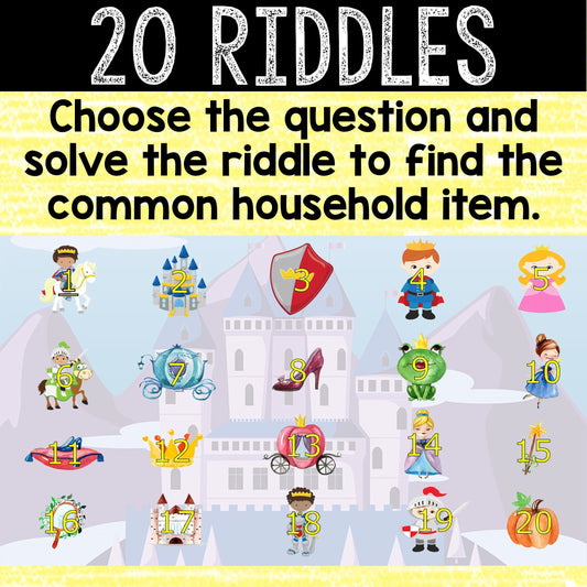 Princess – Fairytale Theme Virtual Scavenger Hunt for Kids - Digital Party Game