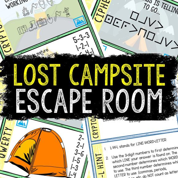 Escape Room for Kids - Printable Party Game – Lost Campsite Escape Room Kit