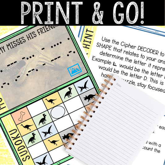 Escape Room for Kids - DIY Printable Game – Lost Dinosaur Escape Room Kit