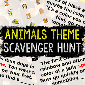 Animals Virtual Scavenger Hunt for Kids - Digital Party Game