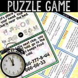 Summer Fun Treasure Hunt for Kids - Printable Puzzle Game - Indoor Scavenger Hunt