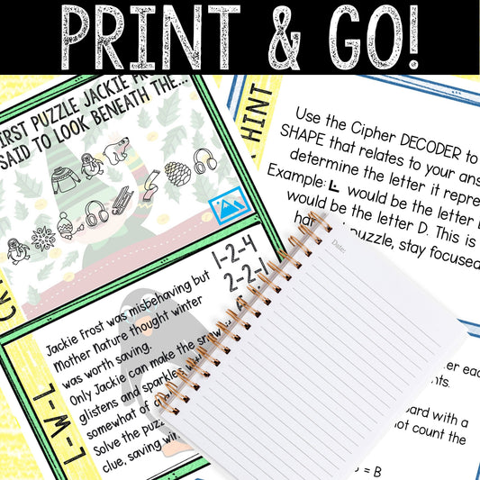Winter Escape Room for Kids - Printable Party Game – Jackie Frost Escape Room Kit