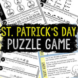 St. Patricks Day Puzzles for Kids - Printable Party Game