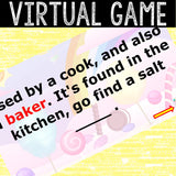Dessert Theme Virtual Scavenger Hunt for Kids - Digital Party Game