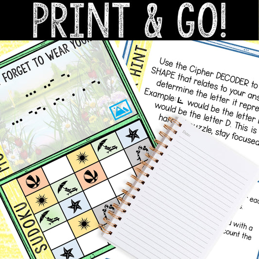 Escape Room for Kids - Printable Party Game – Summer Vacation Escape Room Kit
