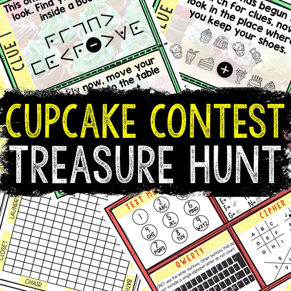 Cupcake Contest Treasure Hunt for Kids - Printable Game