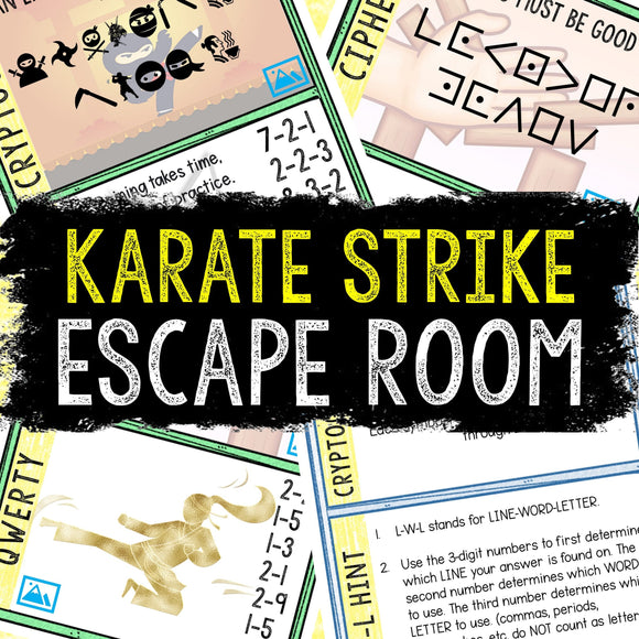 Escape Room for Kids - Printable Party Game – Karate Strike Escape Room Kit