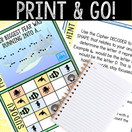 Escape Room for Kids - Printable Party Game – Luna the Tuna Escape Room Kit