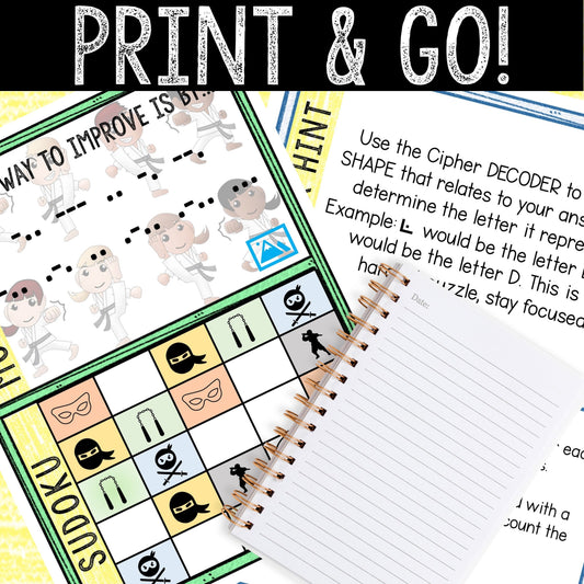 Escape Room for Kids - Printable Party Game – Karate Strike Escape Room Kit