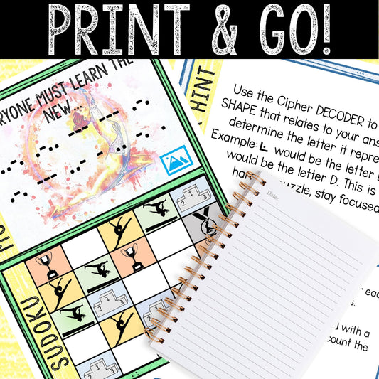 Escape Room for Kids - Printable Party Game – Gymnastics Escape Room Kit