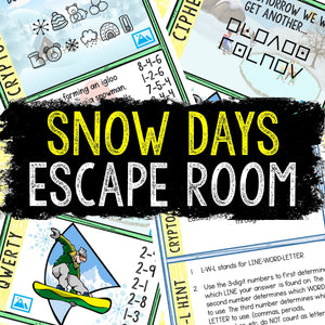 Escape Room for Kids - Printable Party Game – Snow Days Escape Room Kit