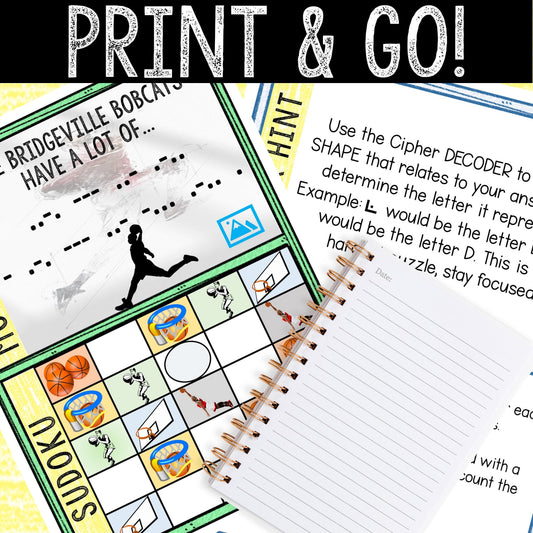 Escape Room for Kids - DIY Printable Game – Basketball Escape Room Kit