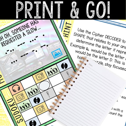 Escape Room for Kids - Printable Party Game – D.J. Dance Party Escape Room Kit