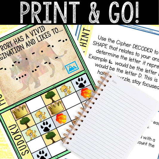 Escape Room for Kids - Printable Party Game – Rory the Lion Escape Room Kit