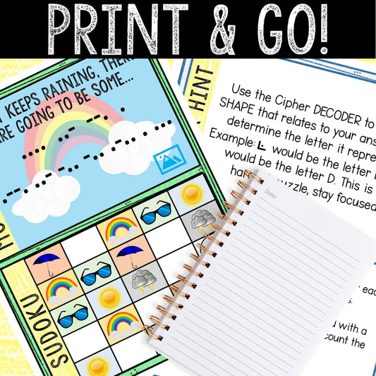 Escape Room for Kids - Printable Party Game – Summer Rain Escape Room Kit