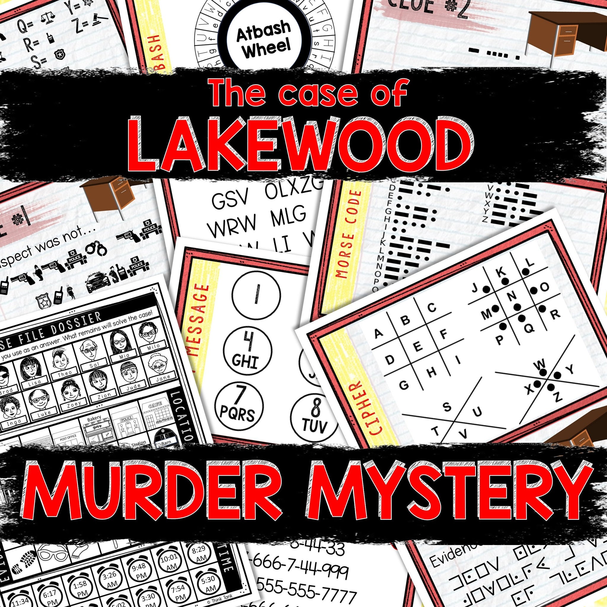 Clued-In Murder Mystery Scavenger Hunt - Printable Party Game