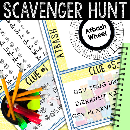 Christmas Logic Puzzle Scavenger Hunt Game for Kids - Party Game - Gift Exchange