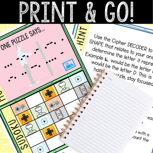 Escape Room for Kids - Printable Party Game – Virtual Reality Escape Room Kit