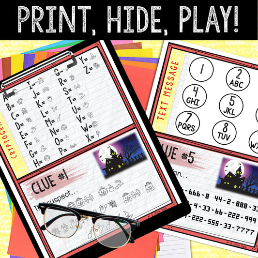 Halloween Haunted Mansion Murder Mystery Game for Kids – Spy Party