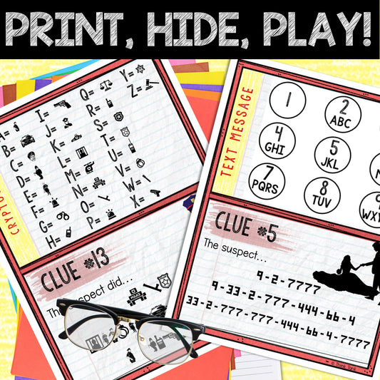Murder Mystery Game for Kids – Spy Party – Lucia Wedding – Secret Agent Codes – Escape Room – Printable Party Props - Birthday Party Game