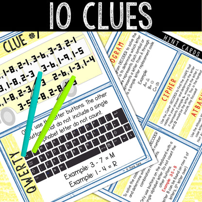 Logic Puzzle Scavenger Hunt Game for Kids - Party Game - School Bell