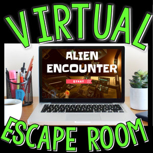 Virtual Escape Room for Kids, Alien Encounter, Digital Escape Room Game, Puzzles, Zoom Games, Family Game Night, Online Party Game, Aliens