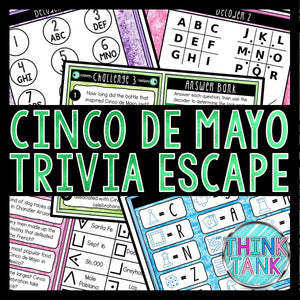 Cinco de Mayo Trivia Game - Escape Room for Kids - Printable Party Game – Birthday Party Game - Kids Activity – Family Game - Cinco de Mayo