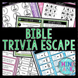 Bible Trivia Game - Escape Room for Kids - Printable Party Game – Birthday Party Game - Kids Activity – Family Games