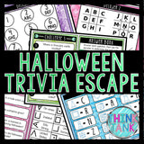 Halloween Trivia Game - Escape Room for Kids - Printable Party Game – Birthday Party Game - Kids Activity – Family Game - Holiday Quiz