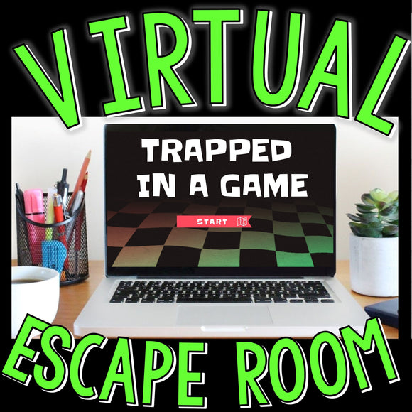 Virtual Escape Room for Kids, Trapped in Video Game, Digital Escape Room Game, Puzzles, Zoom Games, Family Game Night, Online Party Game