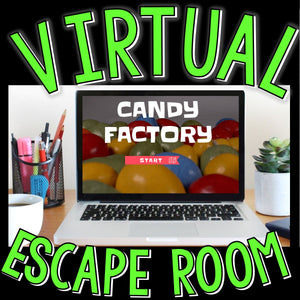 Virtual Escape Room for Kids, Candy Factory, Digital Escape Room Game, Puzzles, Zoom Games, Family Game Night, Online Party Game, Birthday