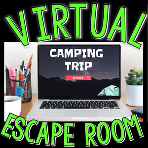 Virtual Escape Room for Kids, Camping Trip, Digital Escape Room Game, Puzzles, Zoom Games, Family Game Night, Online Party Game, Birthday