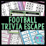 Football Trivia Escape Game - Escape Room for Kids - Printable Party Game – Birthday Party Game - Kids Activity – Family Games