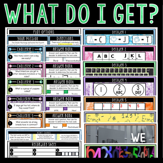 Dogs Trivia Game - Escape Room for Kids - Printable Party Game – Birthday Party Game - Kids Activity – Family Game